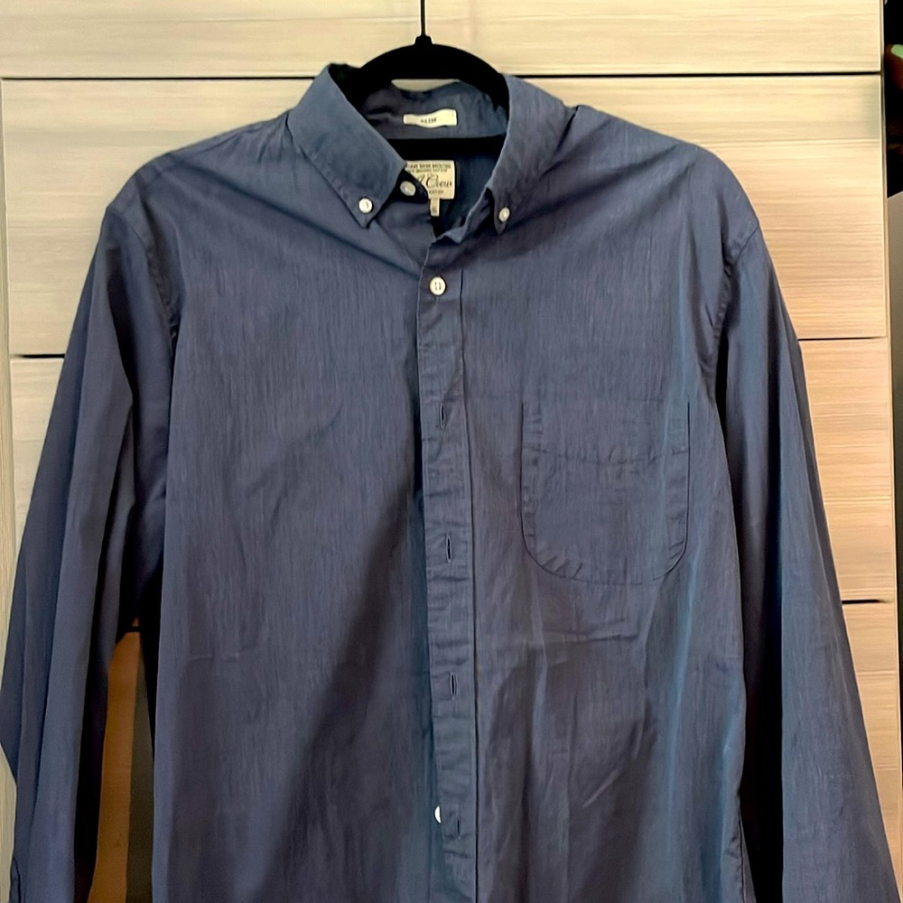 Organic cotton jcrew blue button down